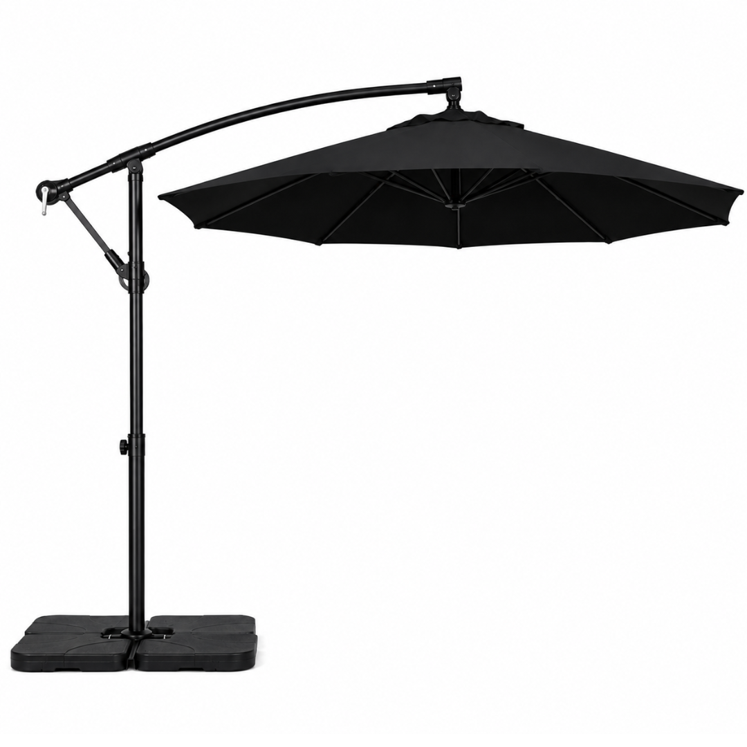 10ft Cantilever Patio Umbrella with 360° Rotation and Tilt Adjustment