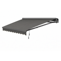 10x8 ft Manual Retractable Patio Awning with Adjustable Crank