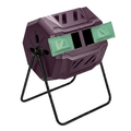 150L Dual Chamber Compost Tumbler with Adjustable Steel Frame