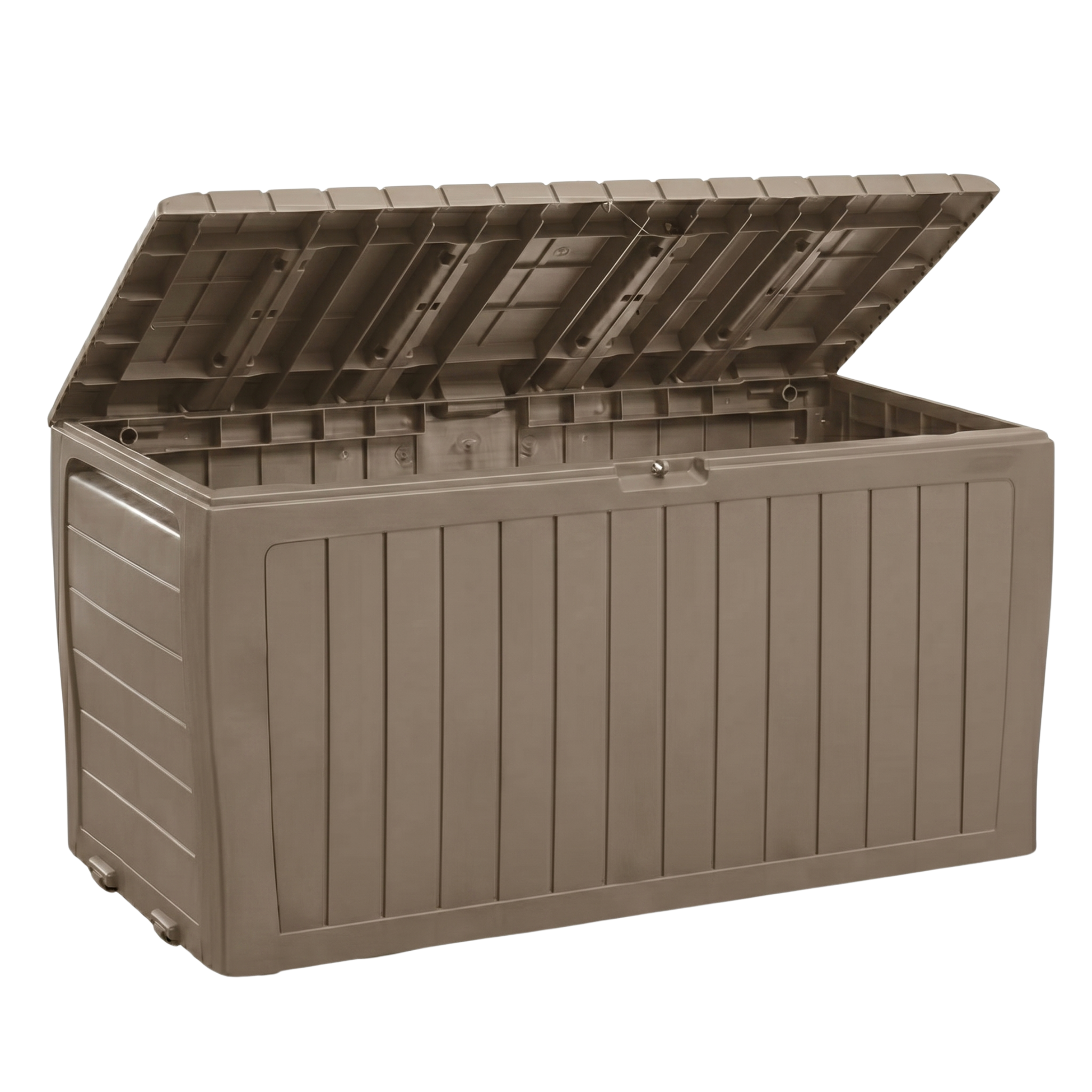 250 L Resin Storage Box with Hinged Top Lid and Lockable Latch