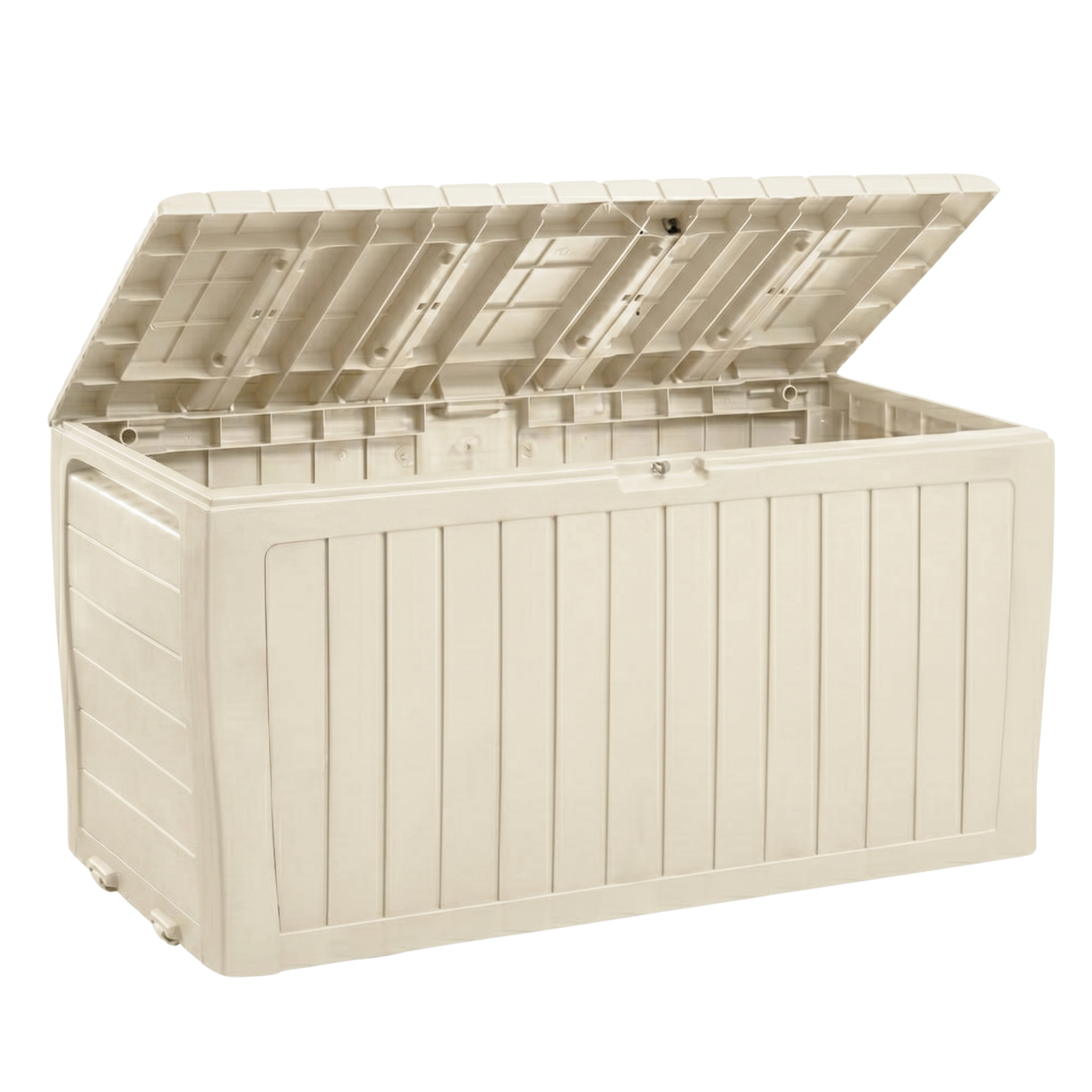 250 L Resin Storage Box with Hinged Top Lid and Lockable Latch