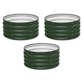 3 Pack Round Galvanized Raised Garden Bed Kit 24 x 12 Inch