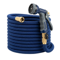 45 ft Stainless Steel Garden Hose with 10-Pattern Spray Nozzle