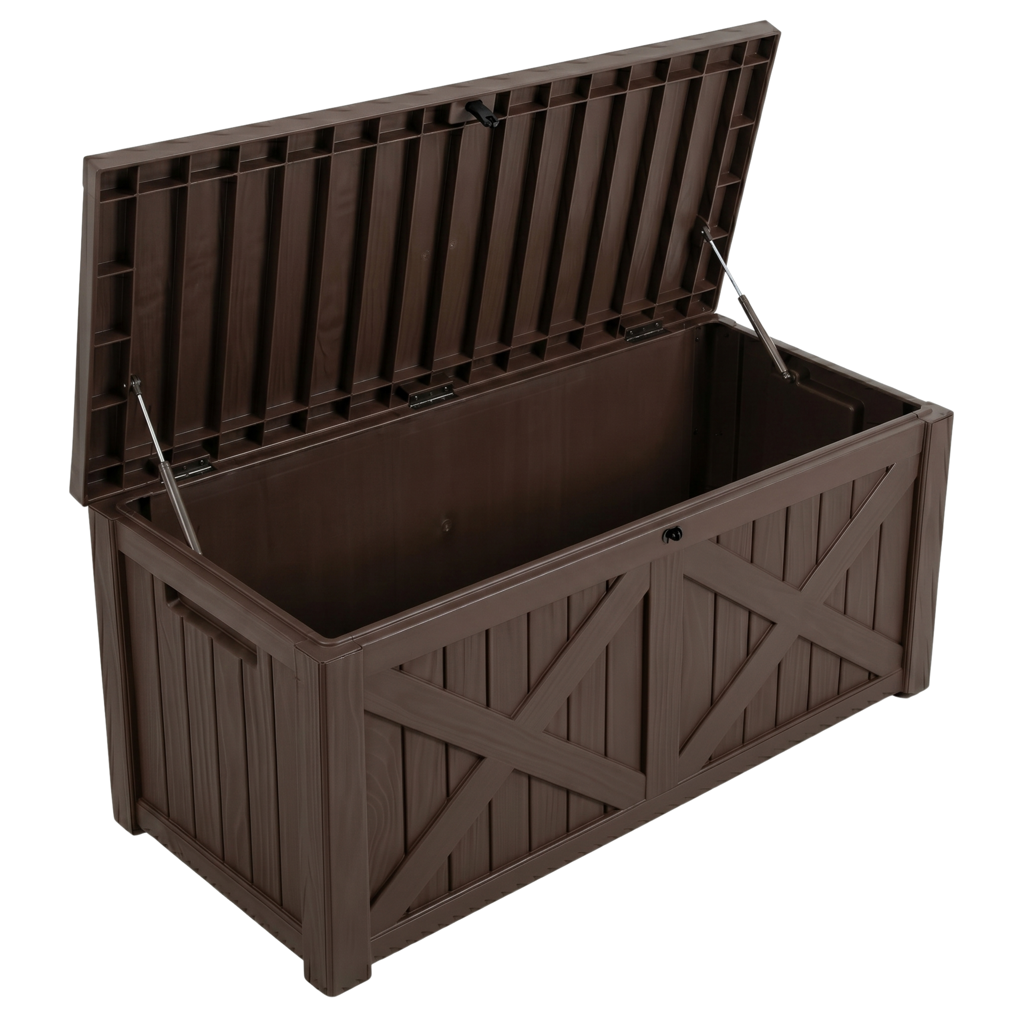 567.8 L Resin Bench Box Storage with Lid Lock and X Front Panel Unit