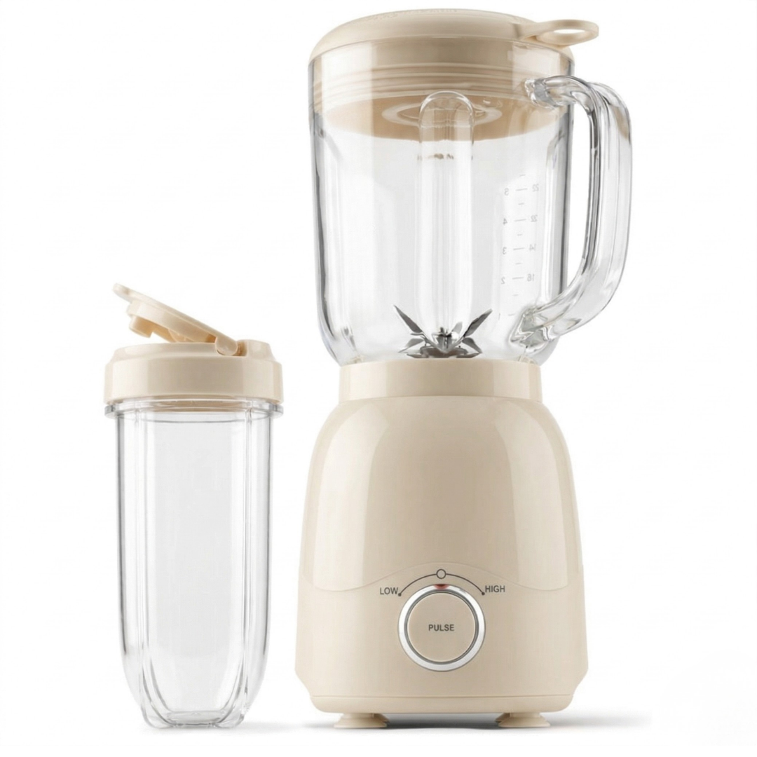 600W Compact Multi-Use Blender Set 48oz Pitcher with 16oz To-Go Cup
