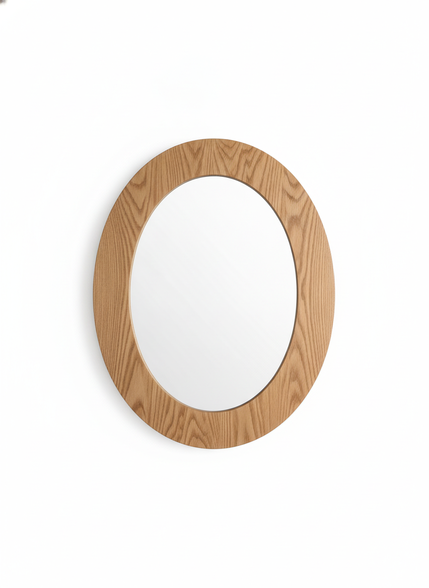 Mirrors Oval Wood Frame Mirror