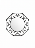 Mirrors Hexagonal Geometric Accent Mirror