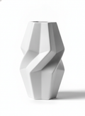 Vases Fluted Geometric Ceramic Vessel