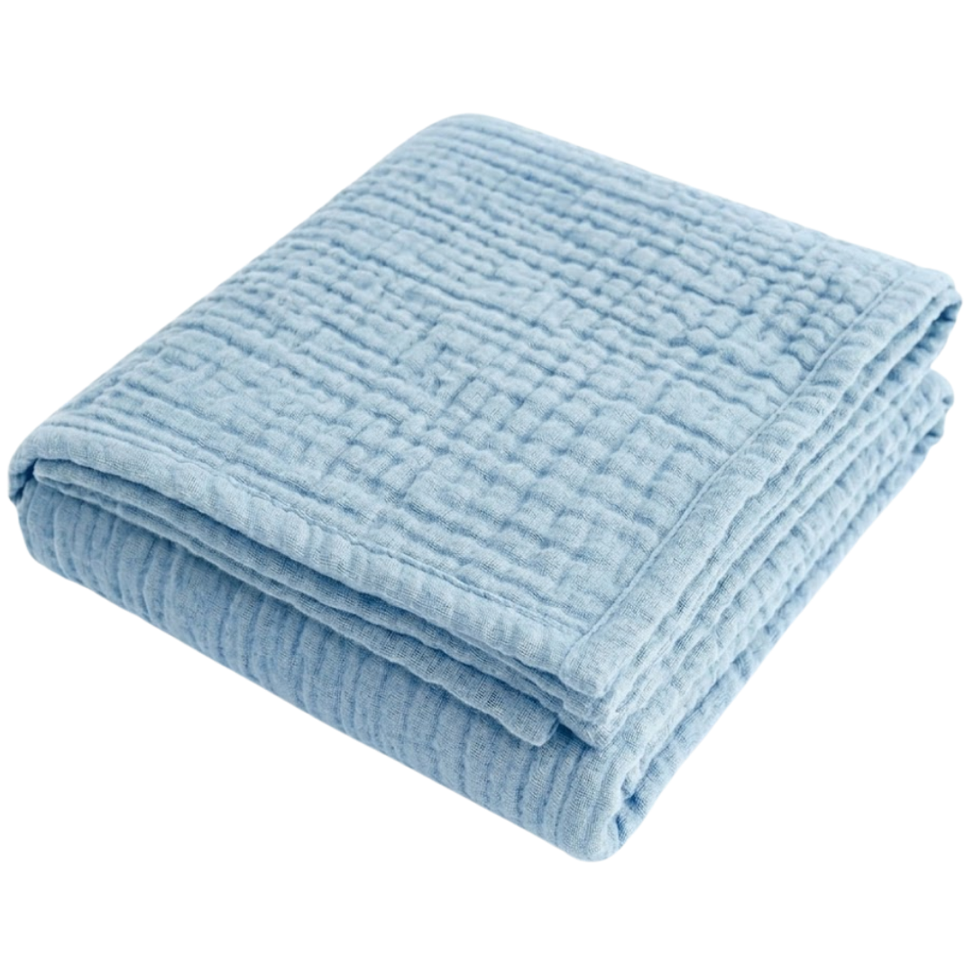 All Season Breathable Muslin Cotton Blanket for Sofa Bed and Travel