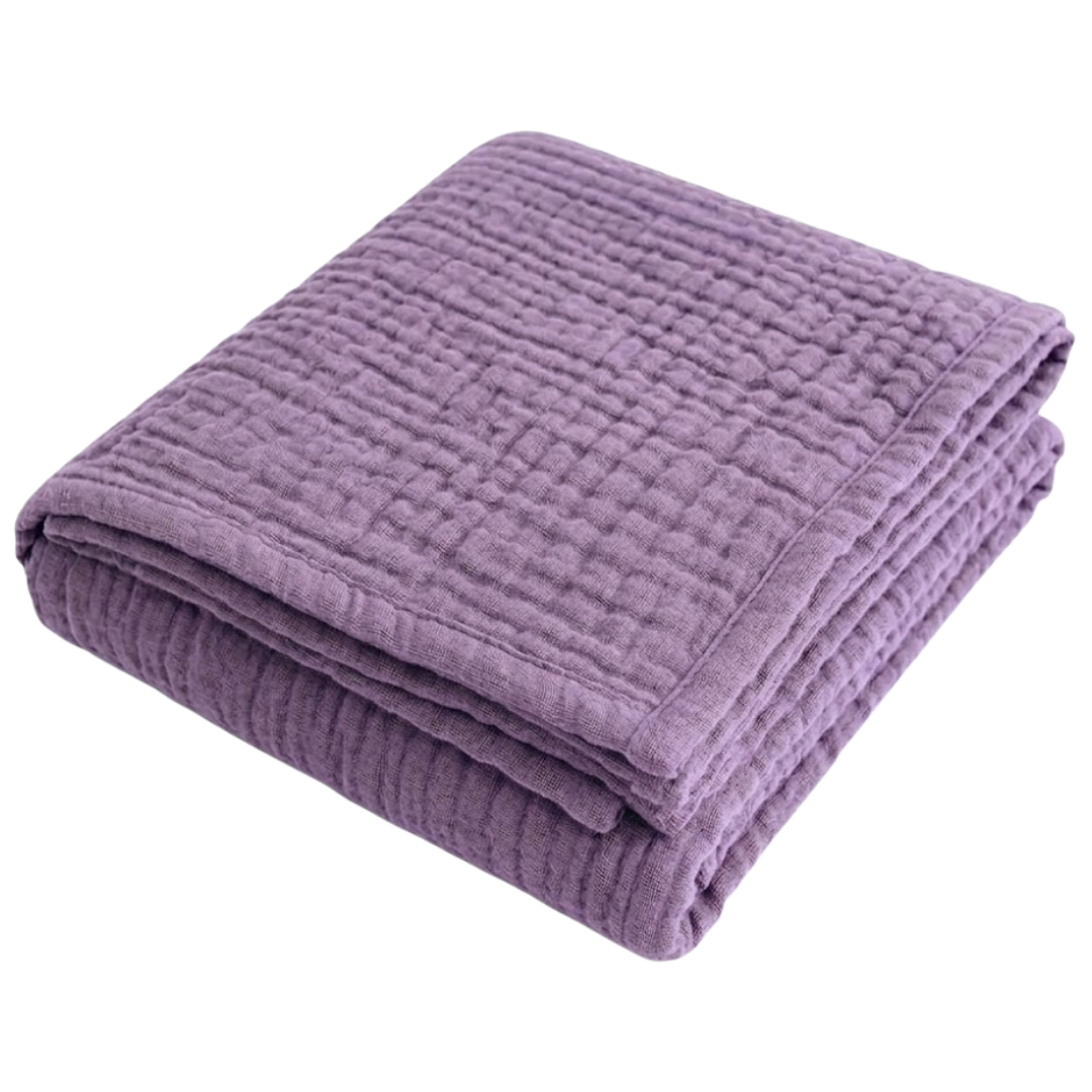 All Season Breathable Muslin Cotton Blanket for Sofa Bed and Travel