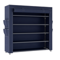 Covered 5 Tier Shoe Rack Storage Organizer for Closet Entryway