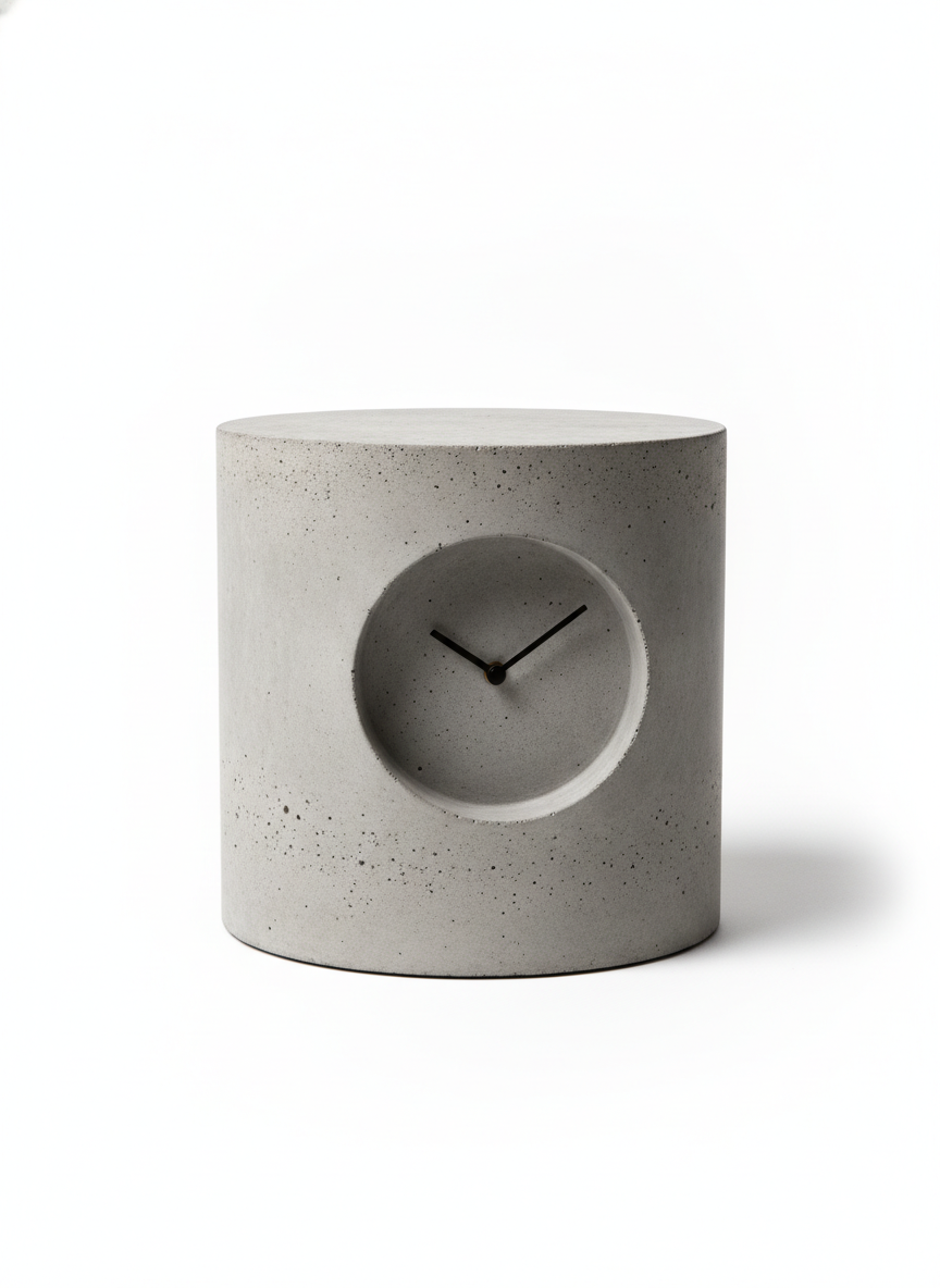 Clocks Concrete Silent Table Clock