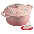 Enameled Cast Iron Dutch Oven for Baking Roasting & Family Meals