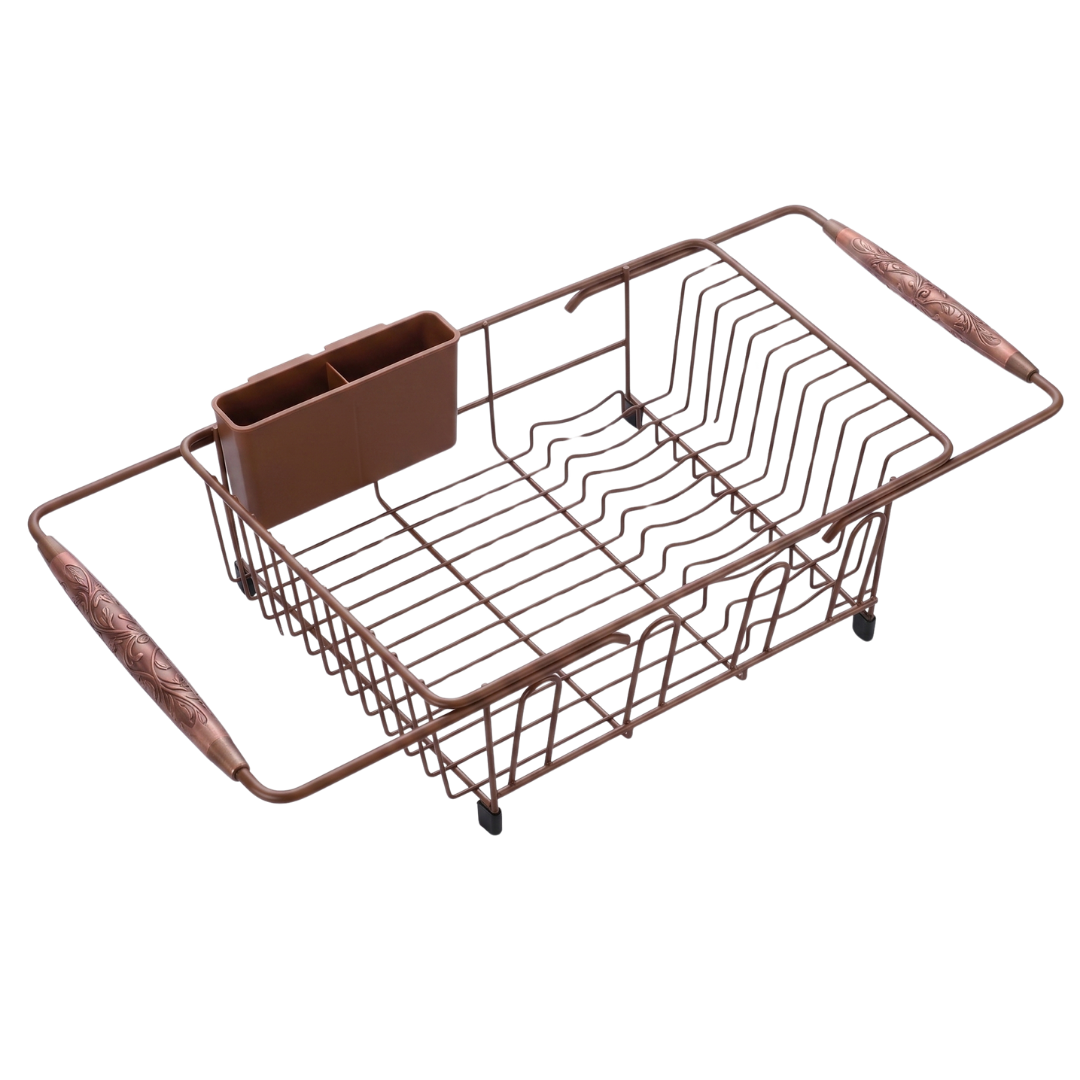 Expandable Stainless Steel Dish Drying Rack for Kitchen Sink