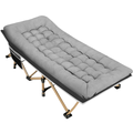 Foldable Camping Cot with 28 inches Wide Mattress and 600 lbs Capacity