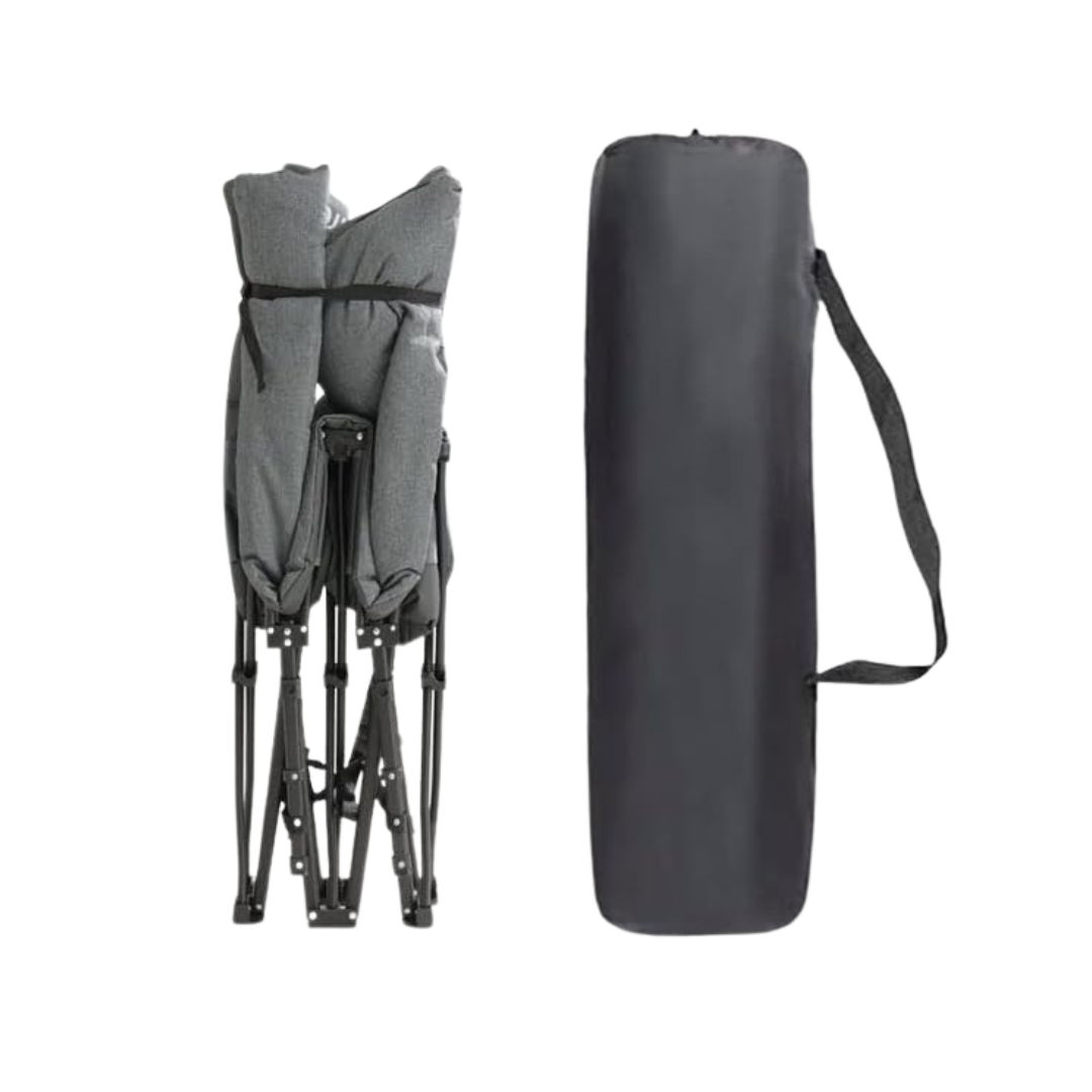 Folding Camping Cot with Mattress and Pillow, 450 lbs Support