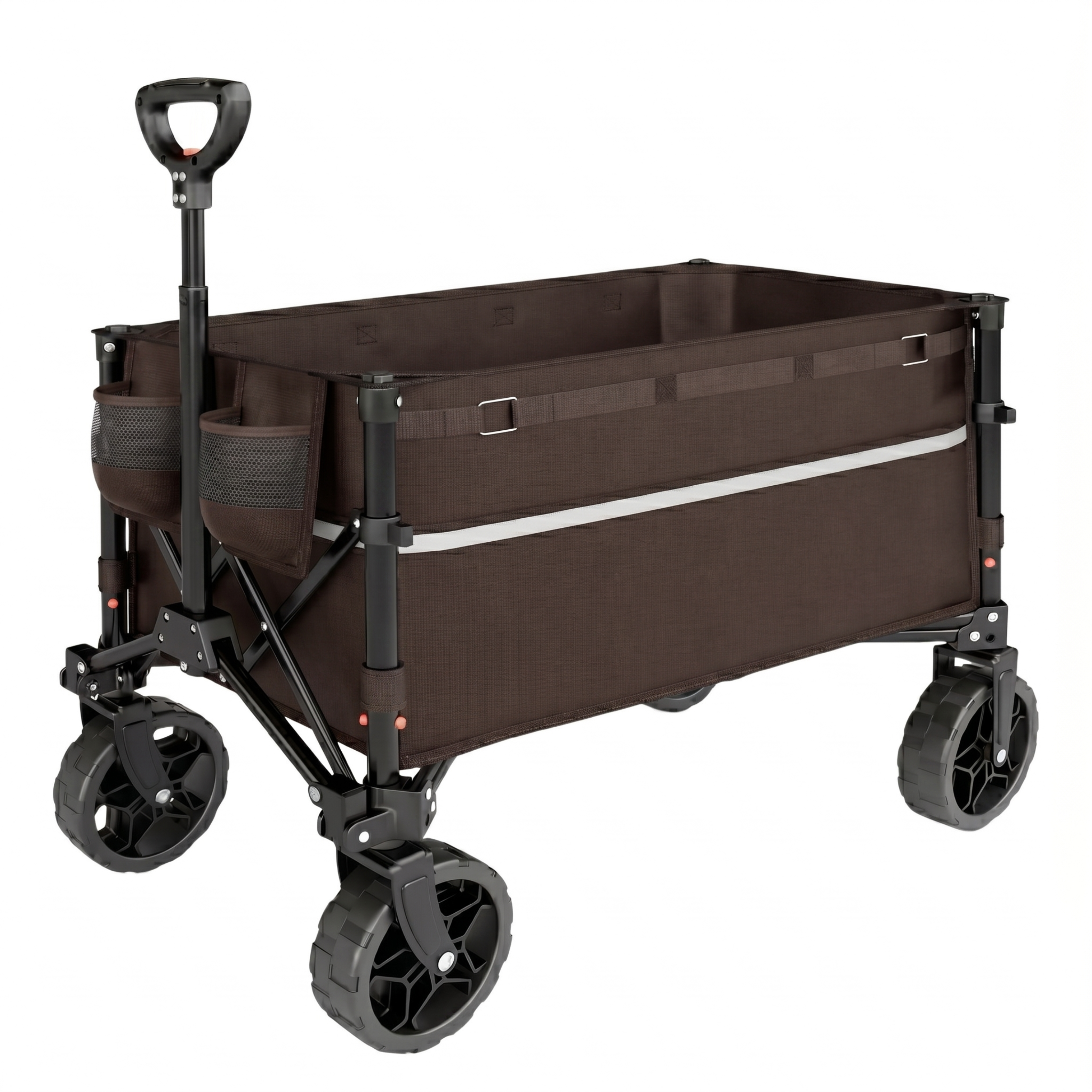Folding Wagon Cart 260 lb Capacity with Wheels for Cargo Transport