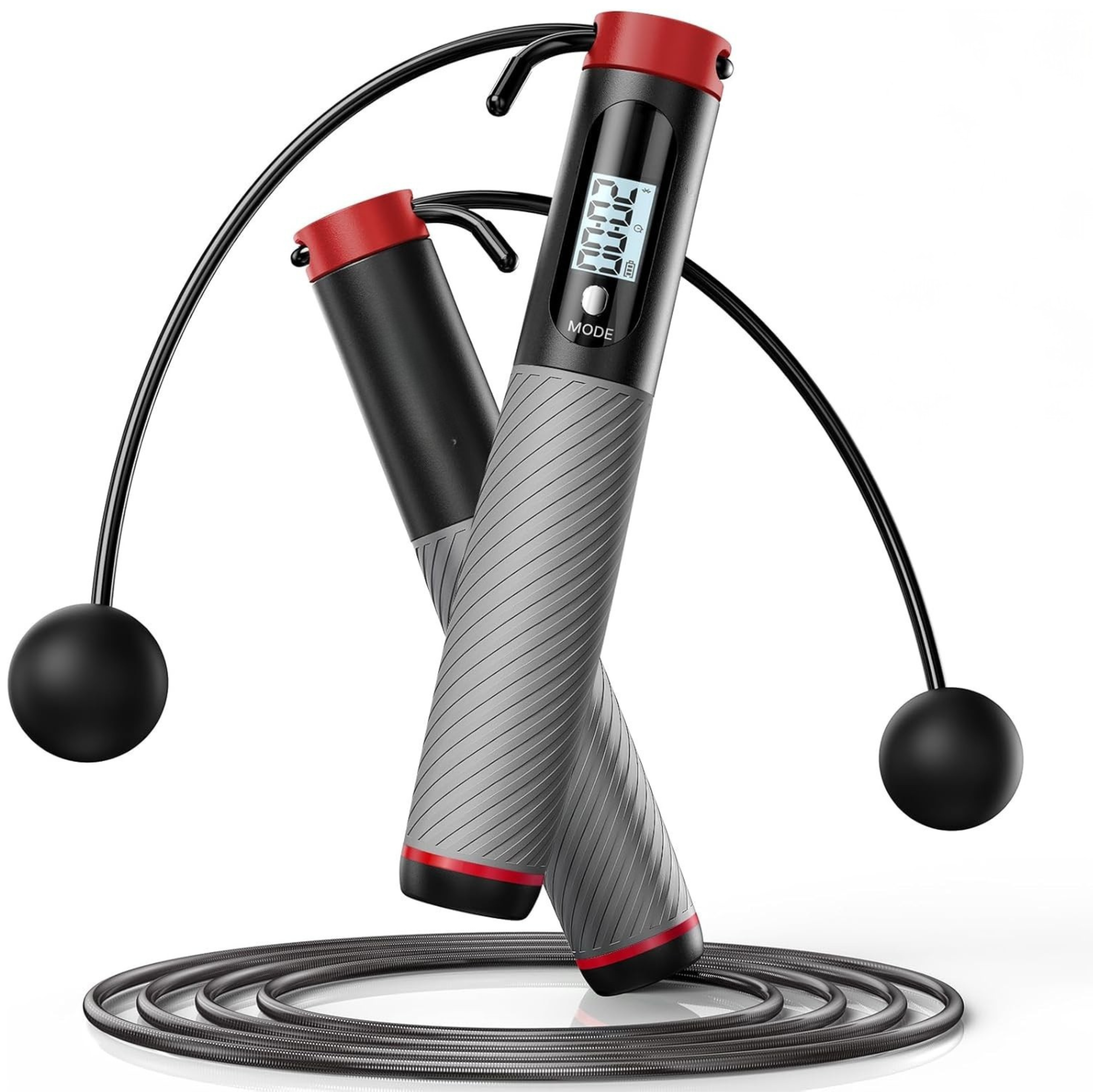 Full Length or Cordless Weighted Jump Rope with Digital Counter
