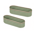 Galvanized Raised Garden Bed Kit 4 x 2 x 1 Ft Oval Planters 2 Pack