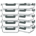 Glass Meal Prep Containers with Lids for Storage and Reheating