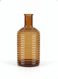 Vases Ribbed Amber Tint Bottle Base