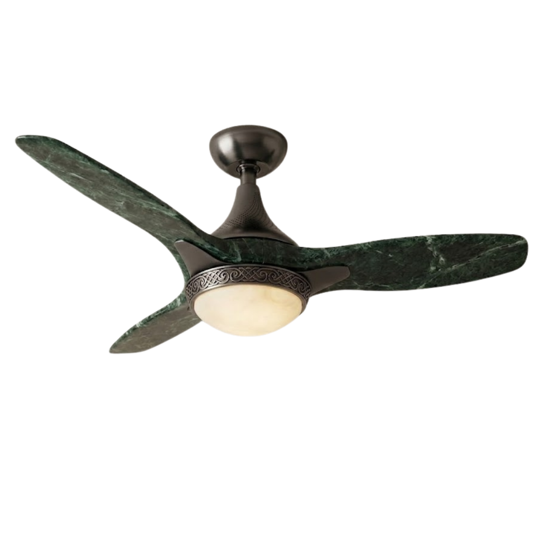 Low Profile Ceiling Fan with Integrated LED Light and Remote Control