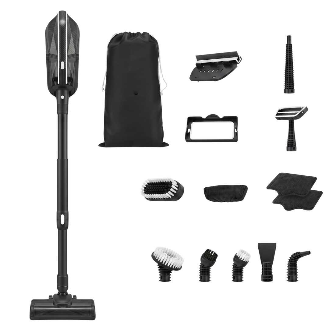 Multi-Attachment Steam Mop with Detachable Steamer, 350ml Water Tank