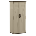 Outdoor Resin Storage Shed, Tall Vertical Cabinet with Double Doors