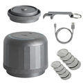 Portable Mason Jar Vacuum Sealer Kit with Lids Included, Gray