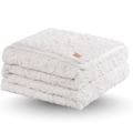 Reversible Faux Fur Blanket with Wave Texture and 400 GSM Pile