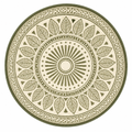Round 10 ft Patio Rug Reversible Pattern Plastic Straw RV Mat