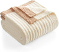 Soft Reversible Ribbed Knit Blanket for Couch, Sofa, and Bedroom