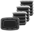 Stackable Food Storage Containers with Snap-Seal Lids for Meal Prep
