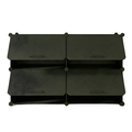 Tiered Cube Shoe Rack with Detachable Panels and Metal Frame