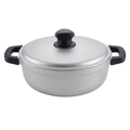 Traditional Aluminum Cooking Pot with Lid for Rice Soups and Stews