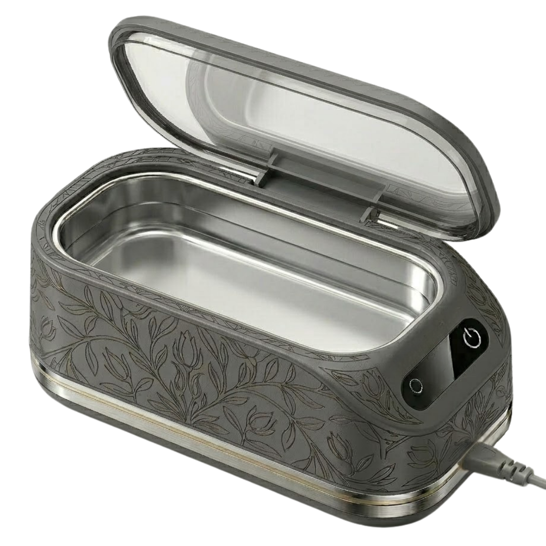 Ultrasonic Jewelry Cleaning Unit with 48kHz Waves and Steel Inner Tank