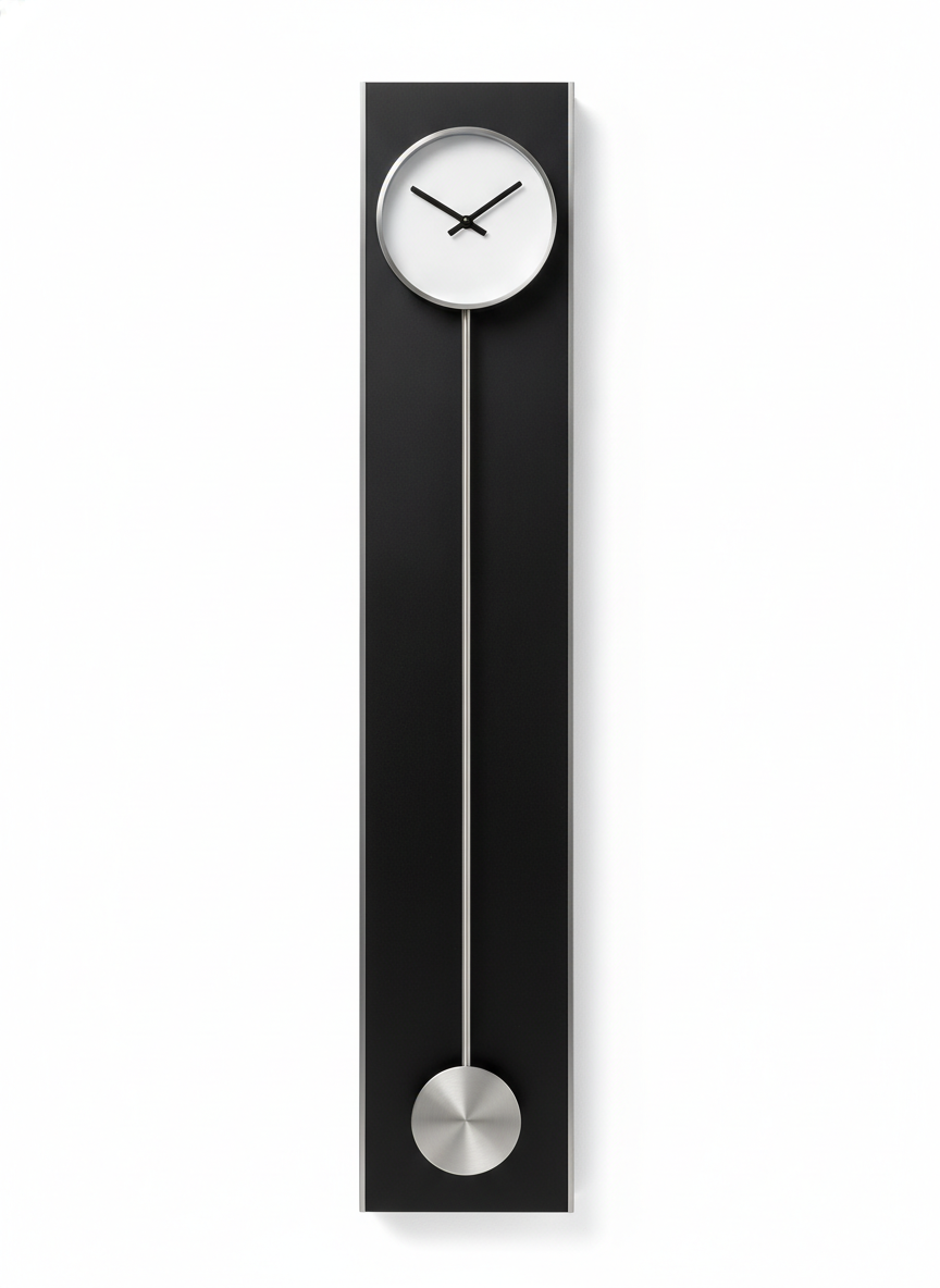 Clocks Slim Aluminum Pendulum Clock